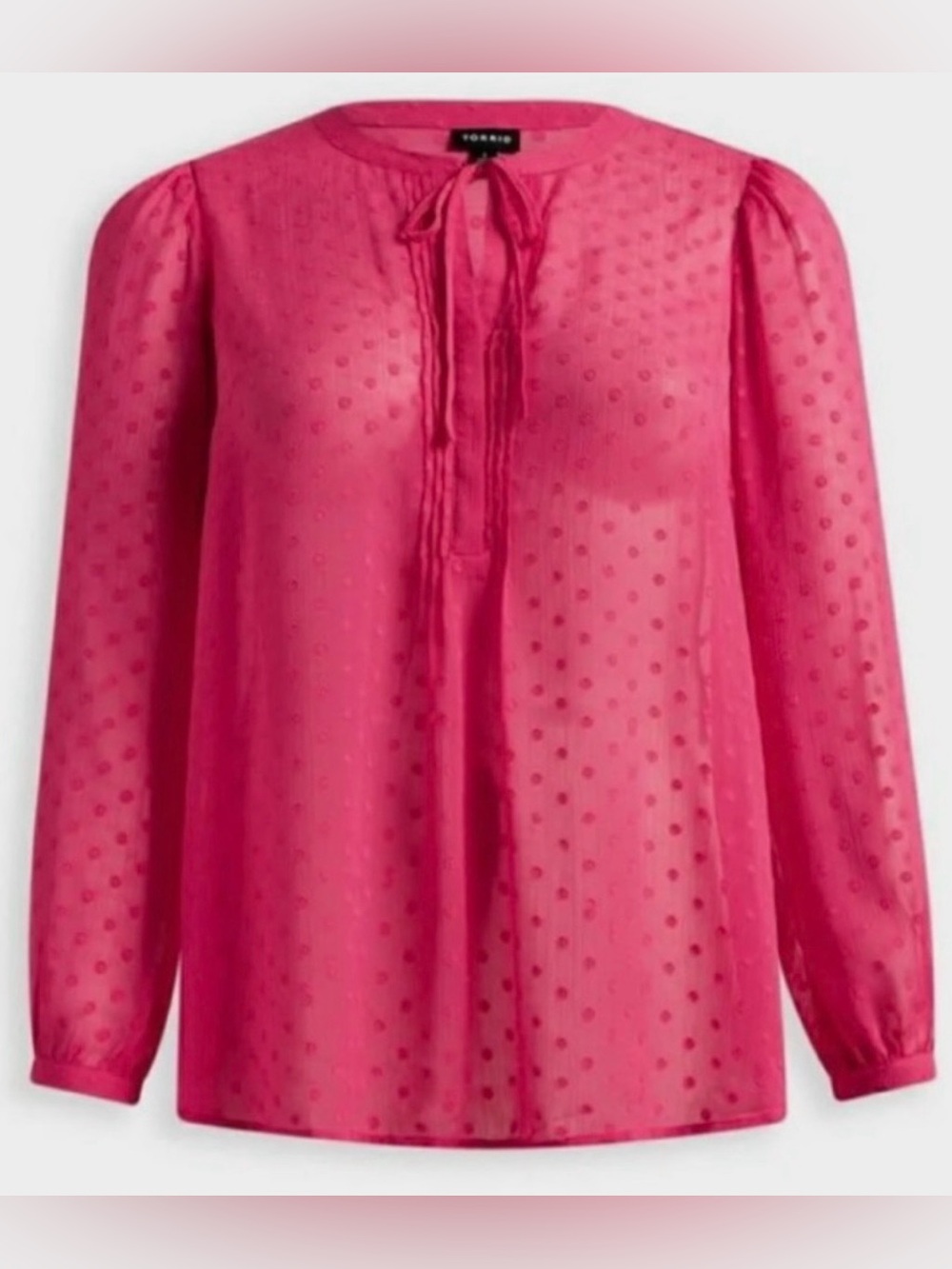 💕 Torrid Pink Clip Dot Top